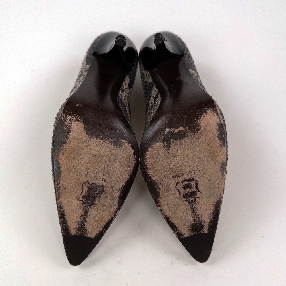 Stuart Weitzman Grey Python Leather Pointed Toe P… - image 5